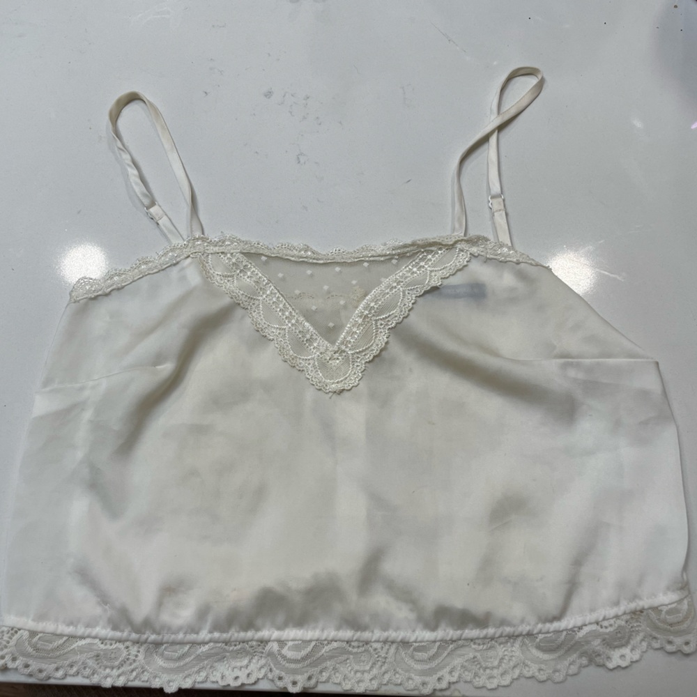 BRANDY MELVILLE satin & lace chemise top